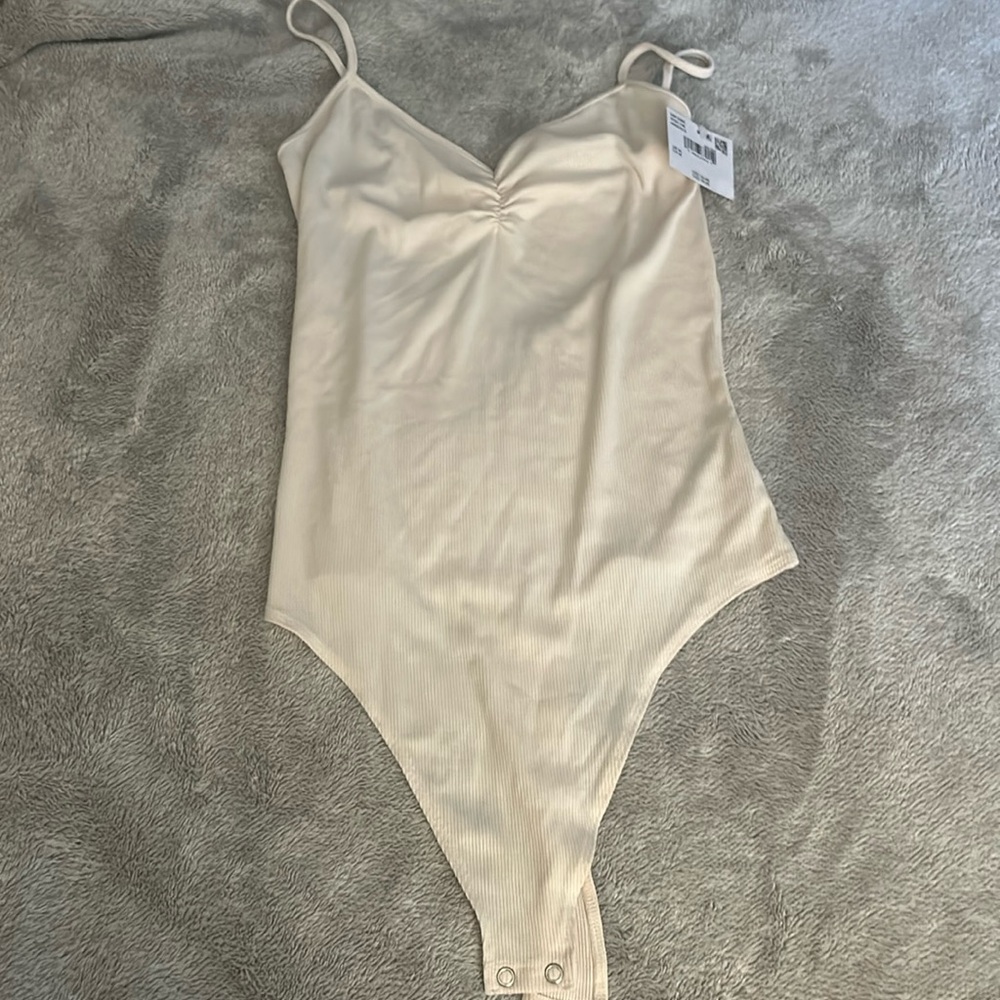American Eagle outfitters cream colored bodysuit tank top